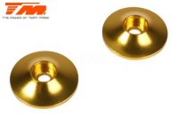 Tuningteil - E6 Trooper / Trooper II / E6 III - Aluminium Gold eloxiert - Scheiben f&uuml;r Heckspoiler (2 Stk.)