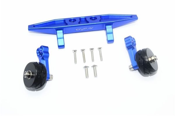 Aluminium Wheelie-Bar hinten blau