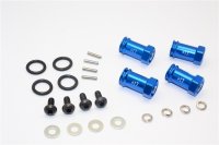 Aluminium Hex-Adapter eloxiert blau (+17mm, 4 Stk.)