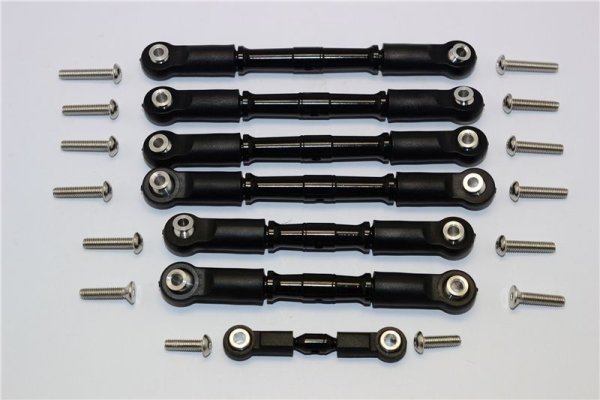 Aluminium Spurstangen Set schwarz (7 Stk.)