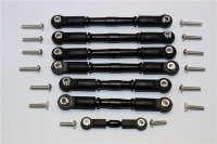 Aluminium Spurstangen Set schwarz (7 Stk.)