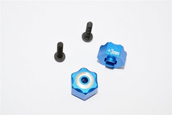 Aluminium Hex Adapter +3mm blau