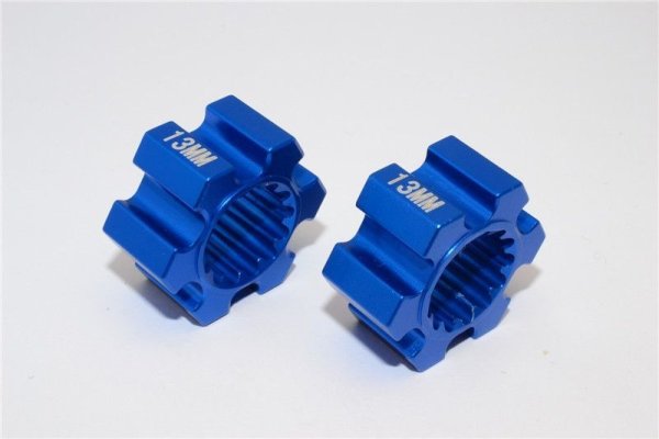 Aluminium Hex-Adapter 13mm blau (2 Stk.)