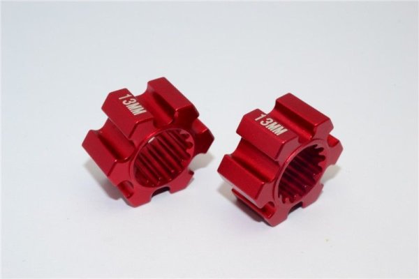 Aluminium Hex-Adapter 13mm rot (2 Stk.)