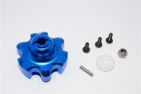 Aluminium Hauptzahnrad Adapter blau