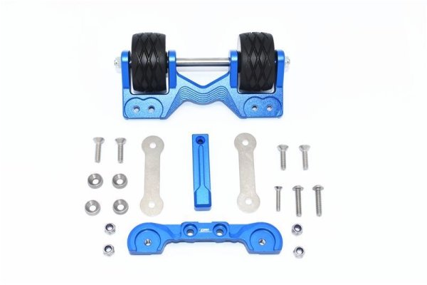 Aluminium Wheeliebar hinten blau