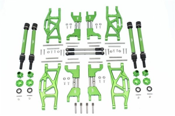 Aluminium Aufhängungs-Set komplett v/h grün