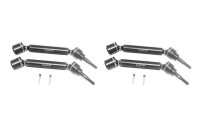 Stahl CVD geh&auml;rtet mit Aluminiumwelle v/h schwarz (4 Stk.)