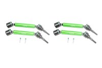 Stahl CVD geh&auml;rtet mit Aluminiumwelle v/h gr&uuml;n (4 Stk.)