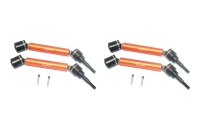 Stahl CVD geh&auml;rtet mit Aluminiumwelle v/h orange (4 Stk.)