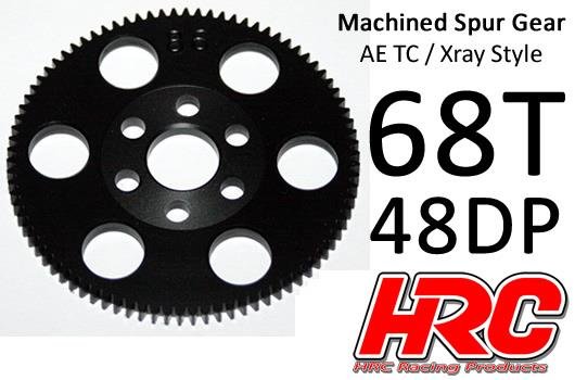 Hauptzahnrad - 48DP - Low Friction Gefräst Delrin - Xray/AE/TM Style -  68Z / HRC74868X